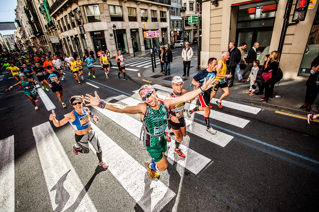 Fotografia deportiva running del Maratón de Valencia Trinidad Alfonso 2014