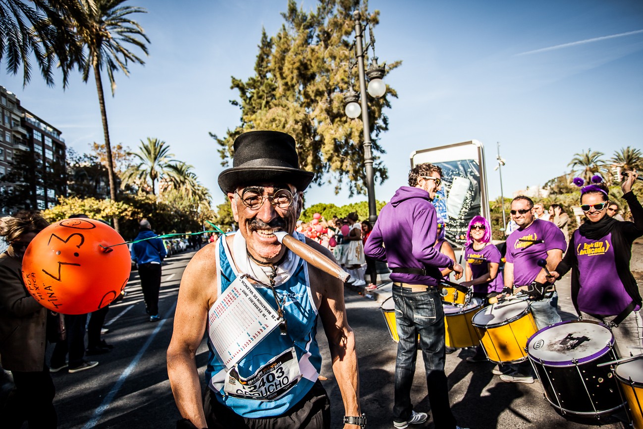 Fotografia deportiva running del Maratón de Valencia Trinidad Alfonso 2014