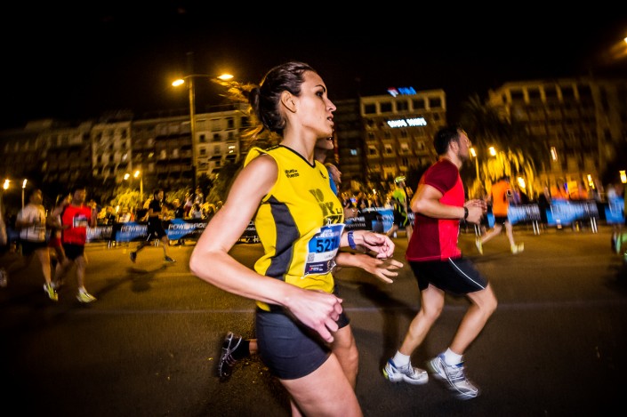 Fotografia deportiva de running en la 15K Nocturna de Valencia 2014
