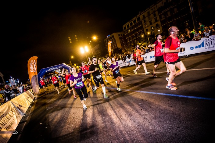 Fotografia deportiva de running en la 15K Nocturna de Valencia 2014