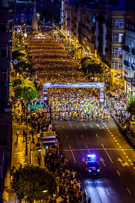 Fotografia deportiva de running en la 15K Nocturna de Valencia 2014